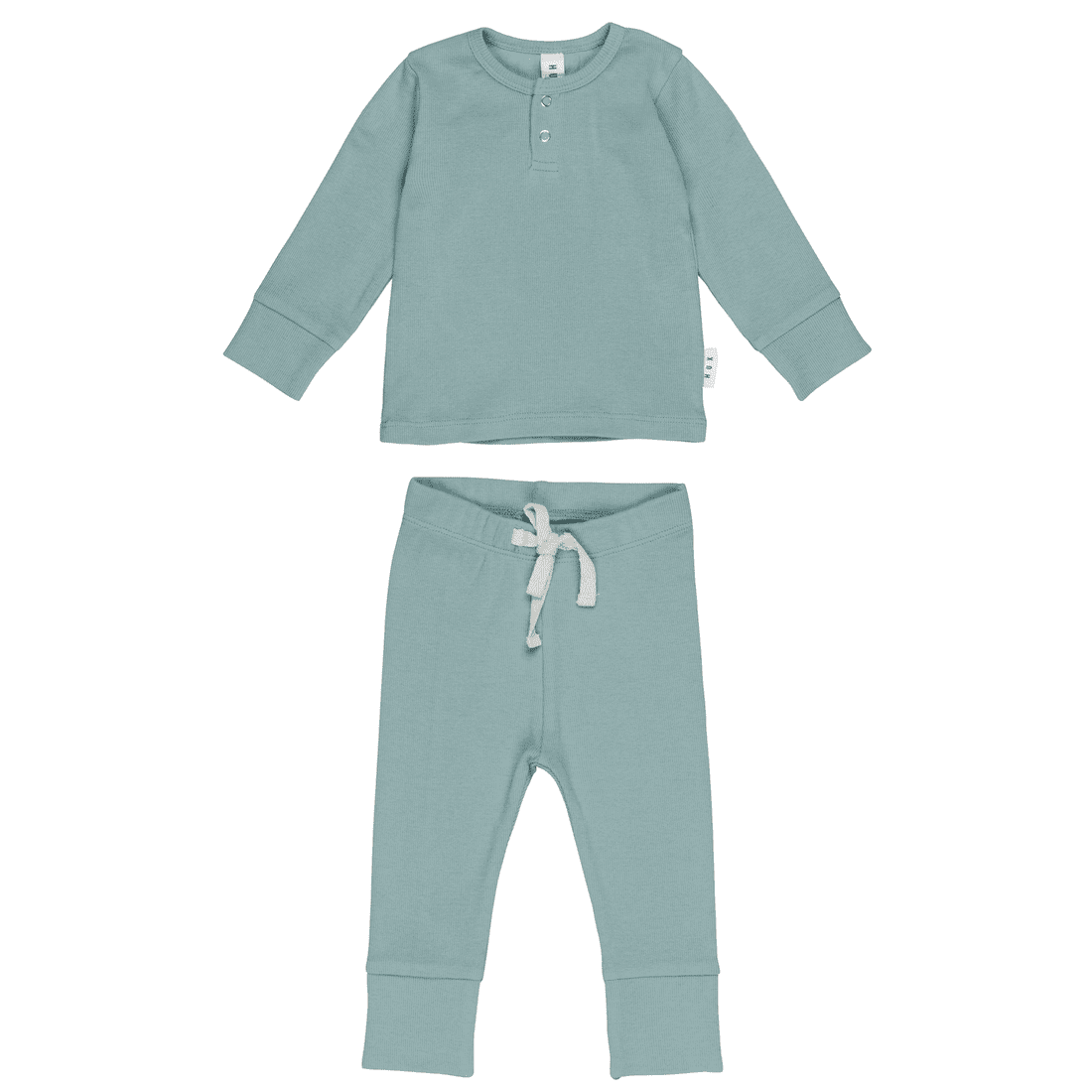 Aqua Rib Henley & Leggings