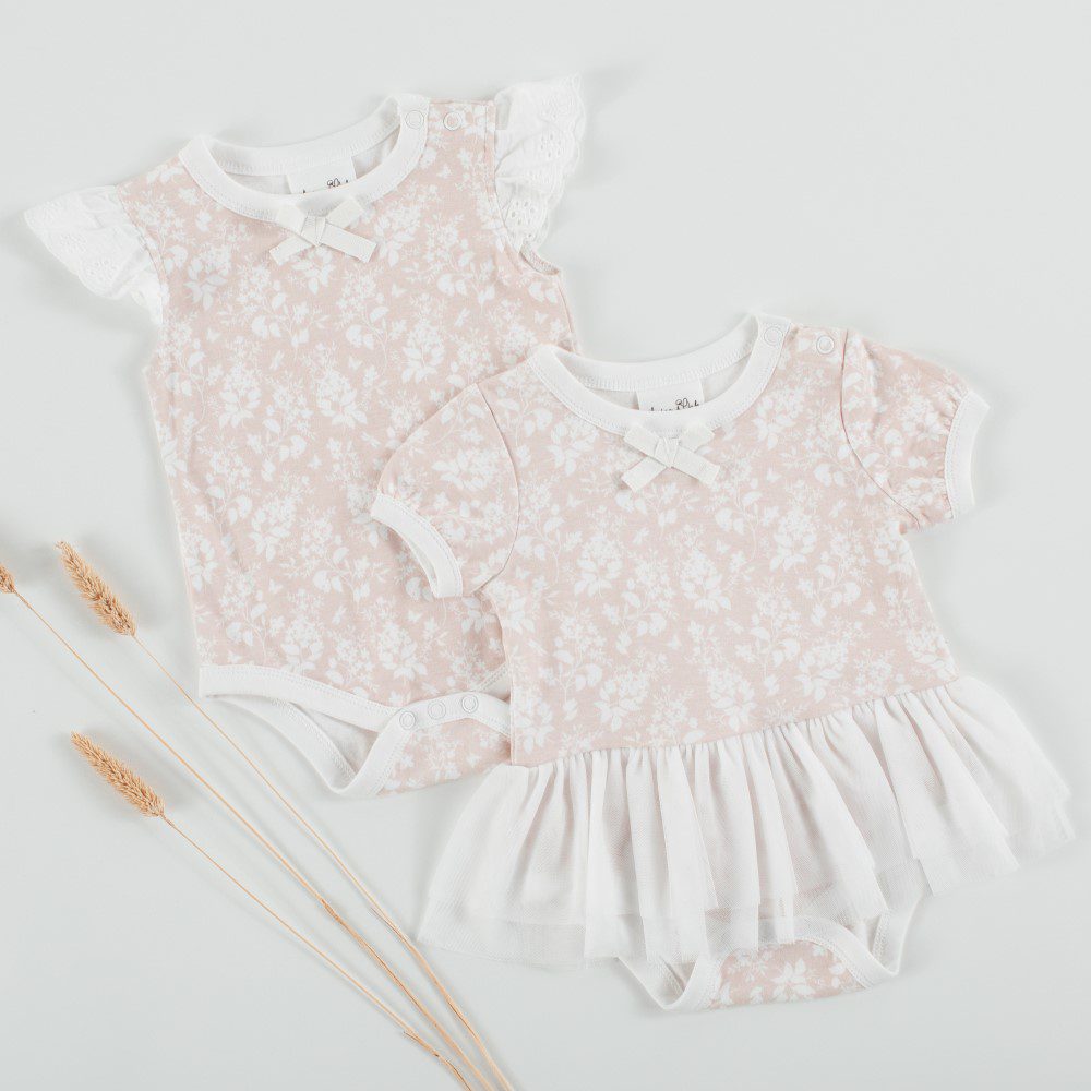 Pink Floral Tutu Onesie