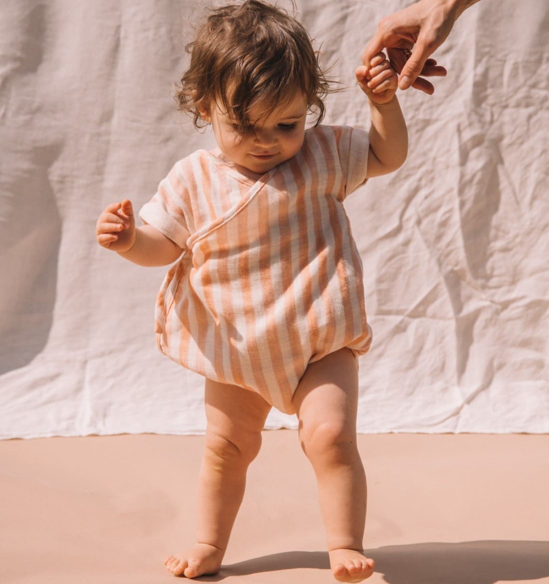 Romper Nauge | Pink Stripes