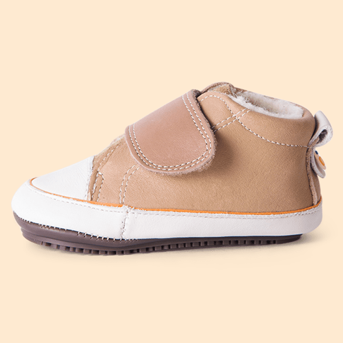 Beige Strap Sneaker Booties