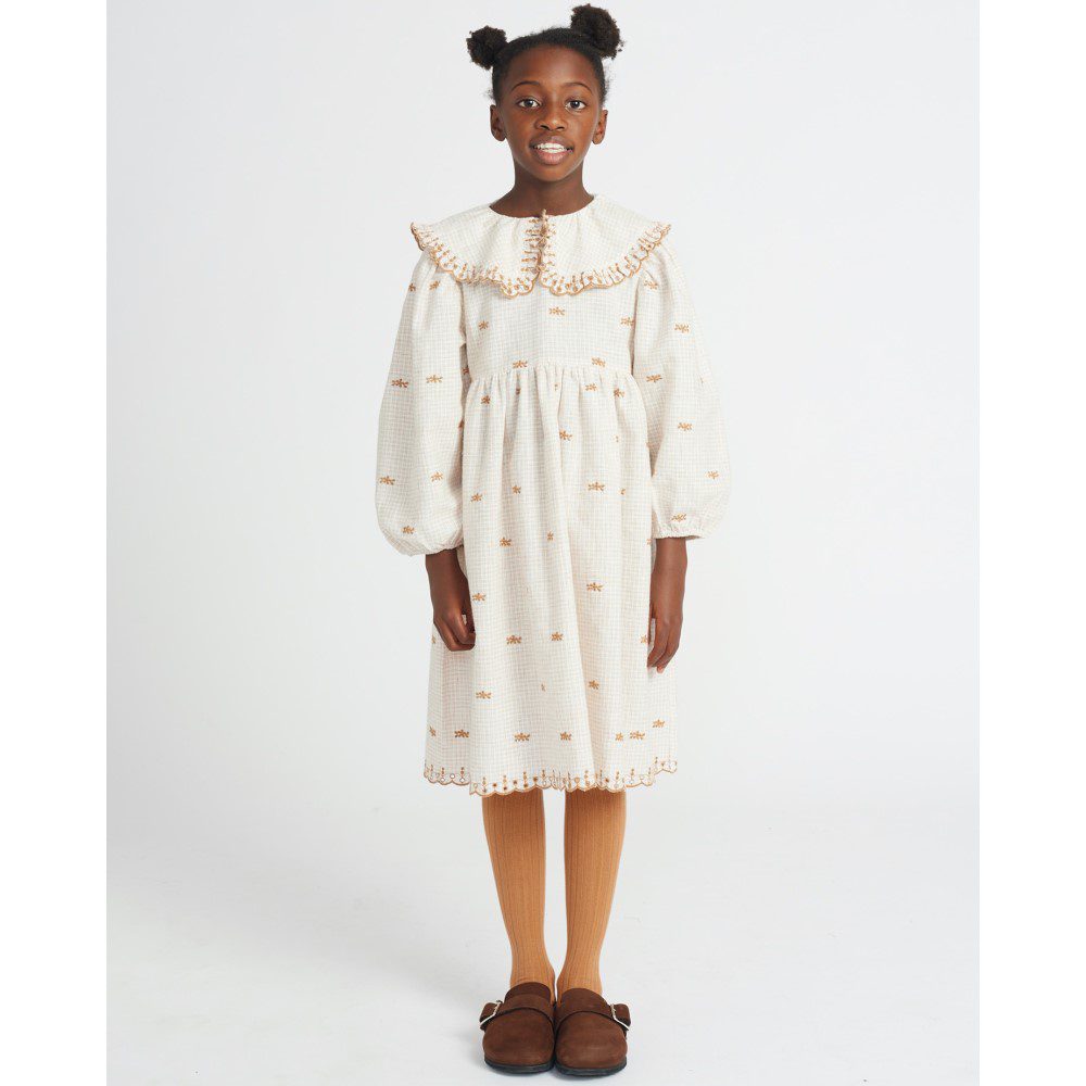 Olivia Ruffled Dress | Alpine Natural Check