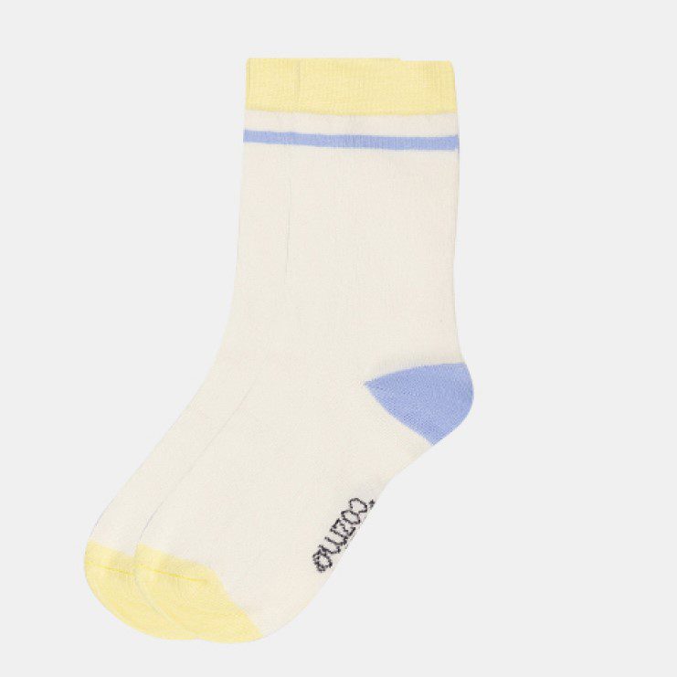 Block Color Socks  | Blue/Yellow