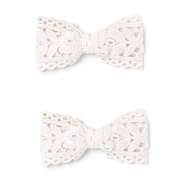 Bow Set | Opaline Eyelet Lace