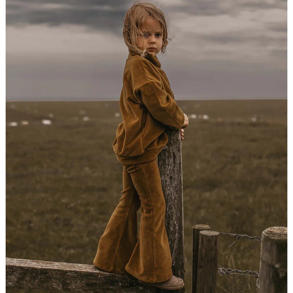 The Velvet Sweater & Velvet Flare | Bronze