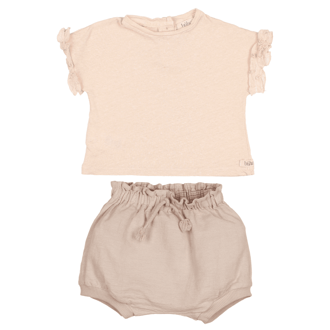 Baby Ruffle T-Shirt & Textured Cotton Bloomer