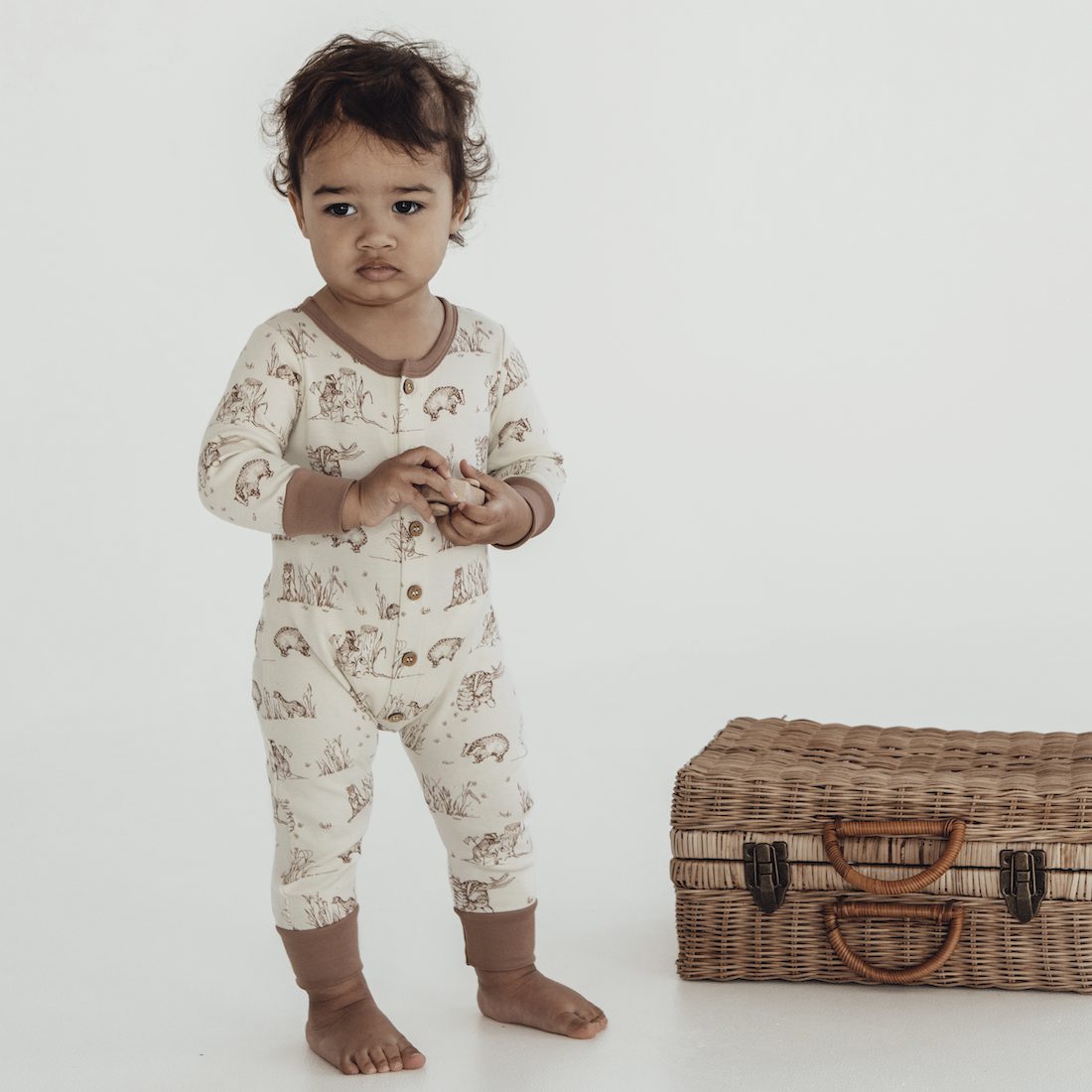 Badger Button Romper