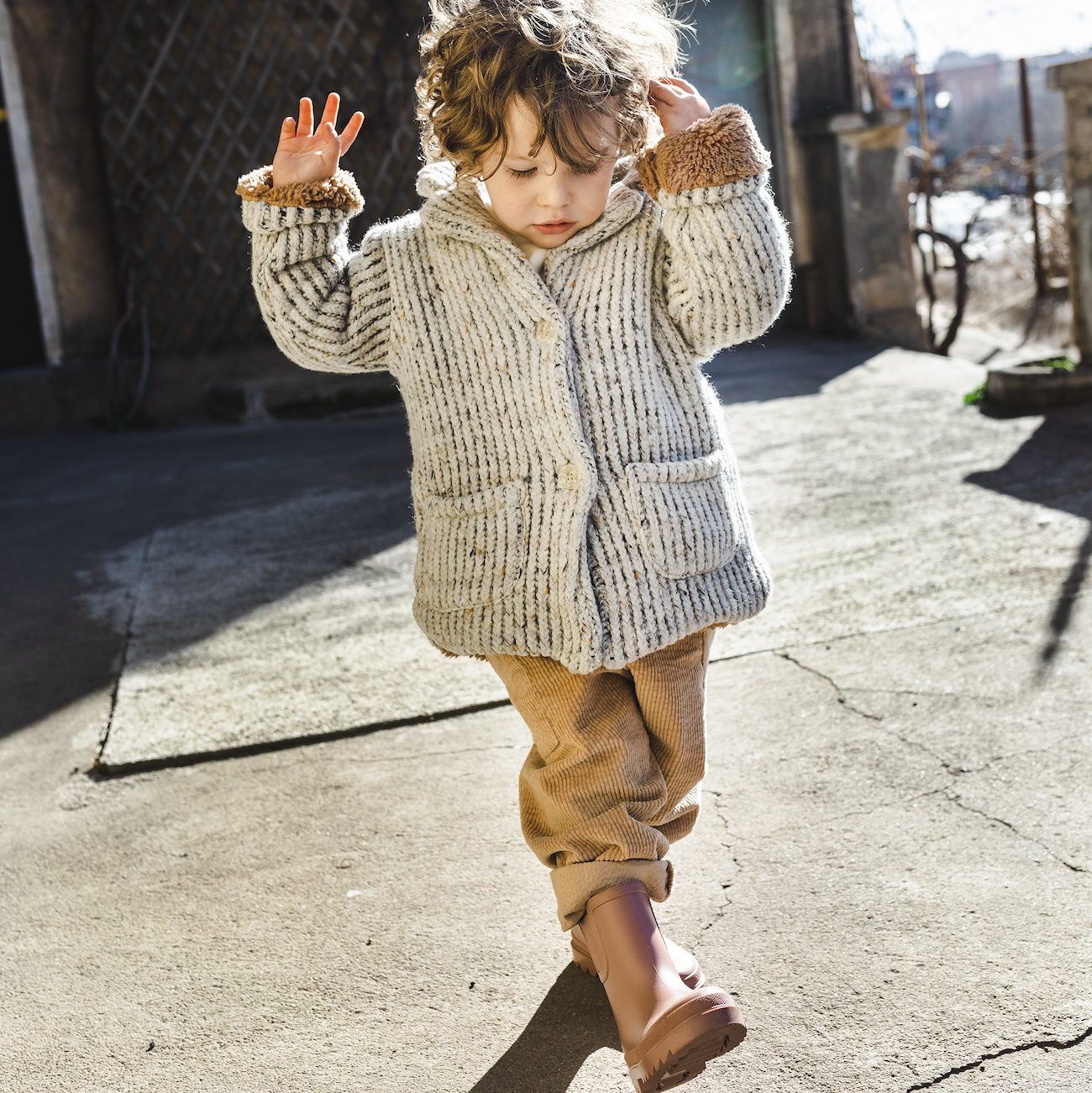 ORCHARD-Wool & Teddy Coat Ecru