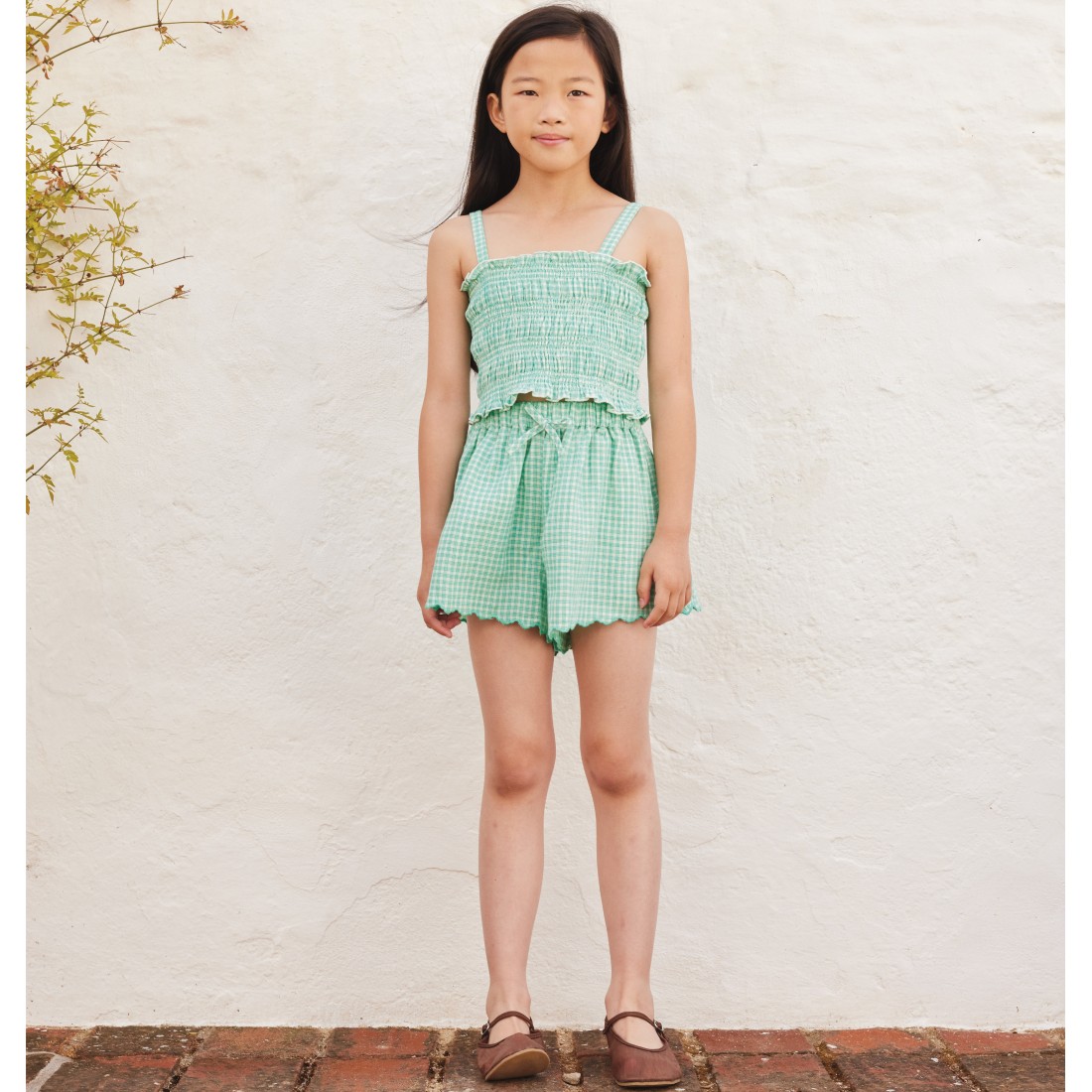 Amber Top & Shorts |  Mediterranean Check