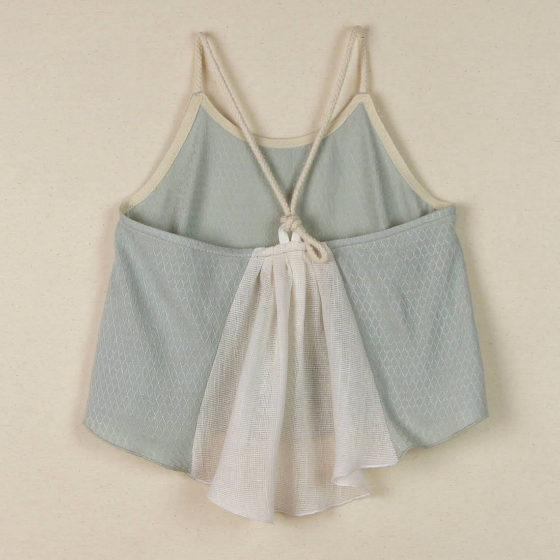 Beige Blouse W/ Straps & Culotte With Frill | Green