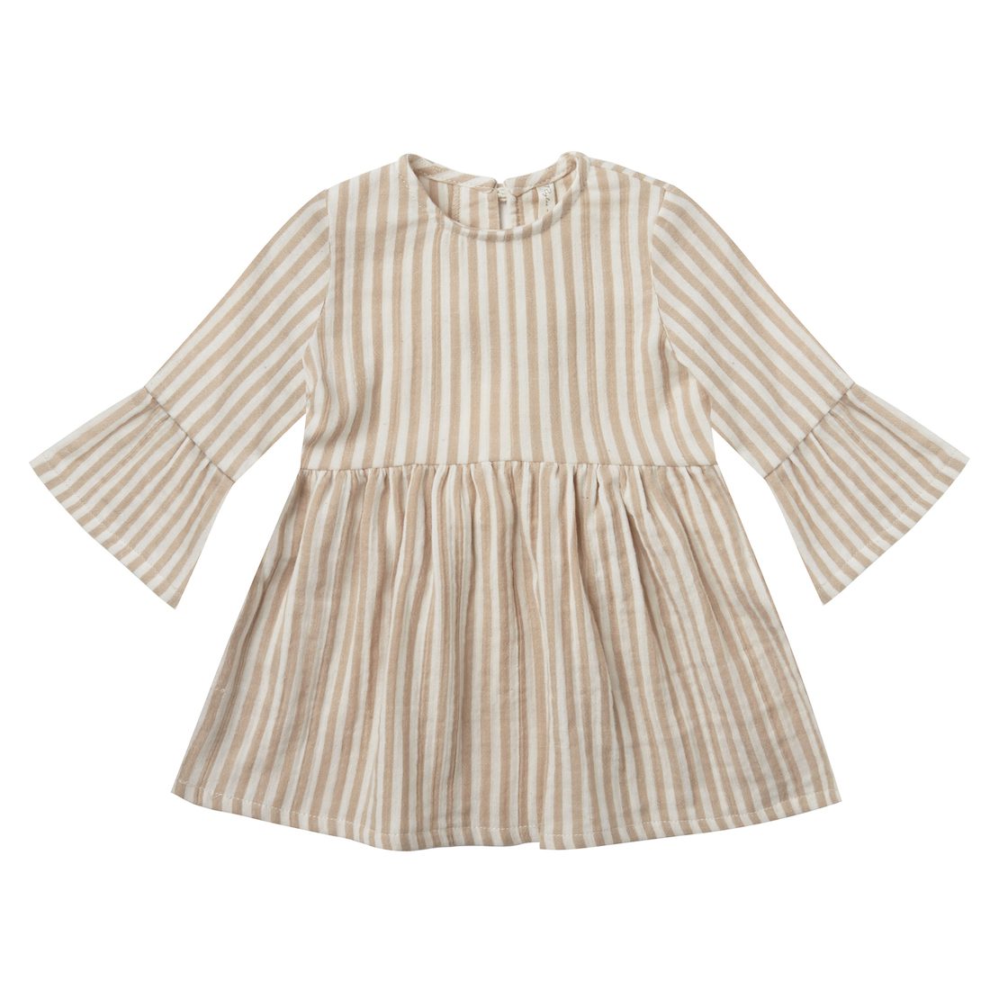 Bell Dress Almond Stripe