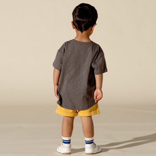 Oversized Tee & Bermuda | Granite/Sunset Gold