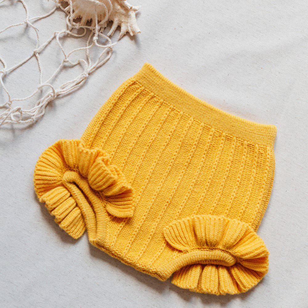 Mustard Ribbed Short