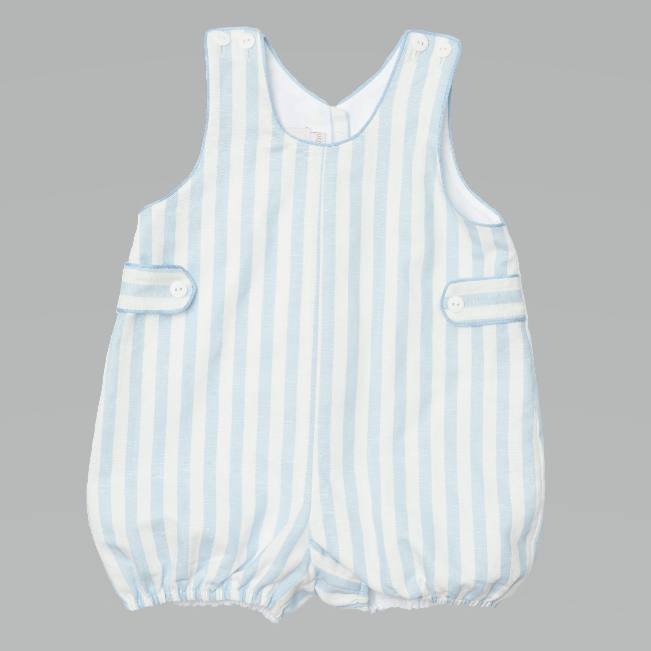 Blue Stripes Boy Romper