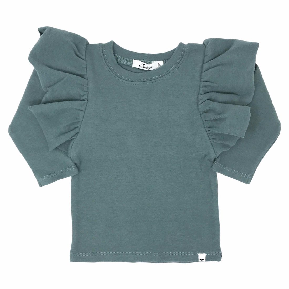 Butterfly Sleeve Tee Sea & Black Leggings