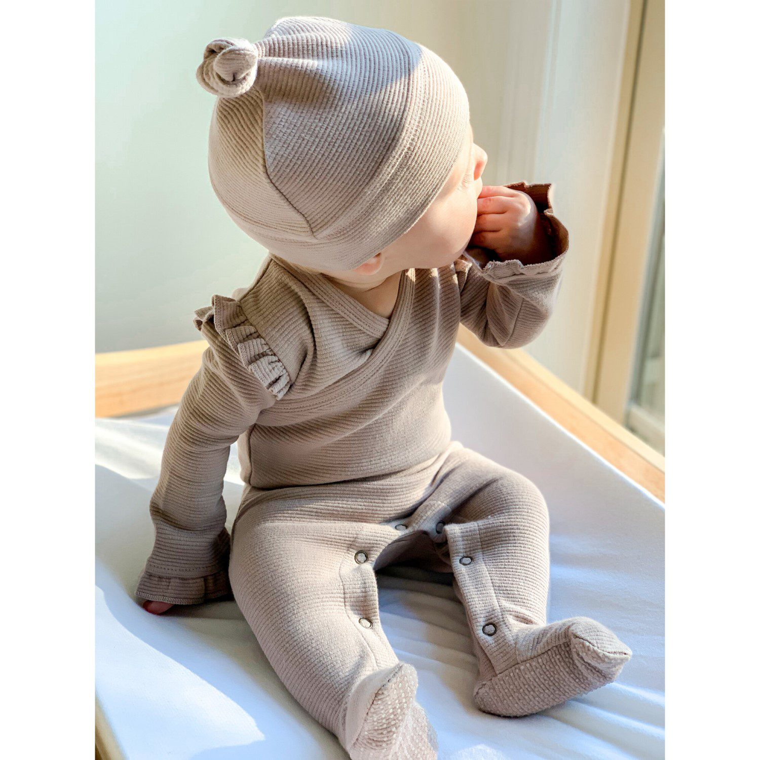 Corduroy Wrap Footie | Barley