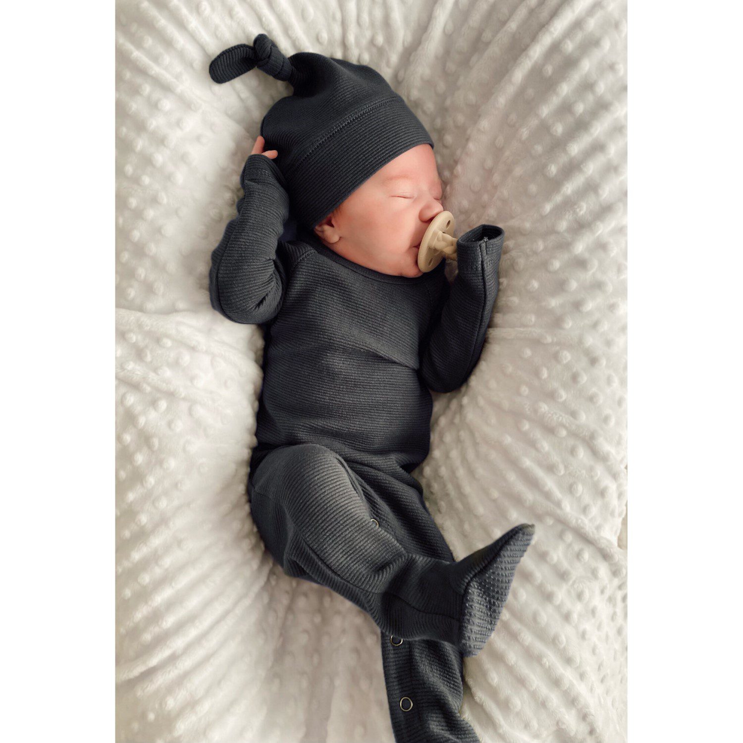 Corduroy Raglan Footie | Chia Seed