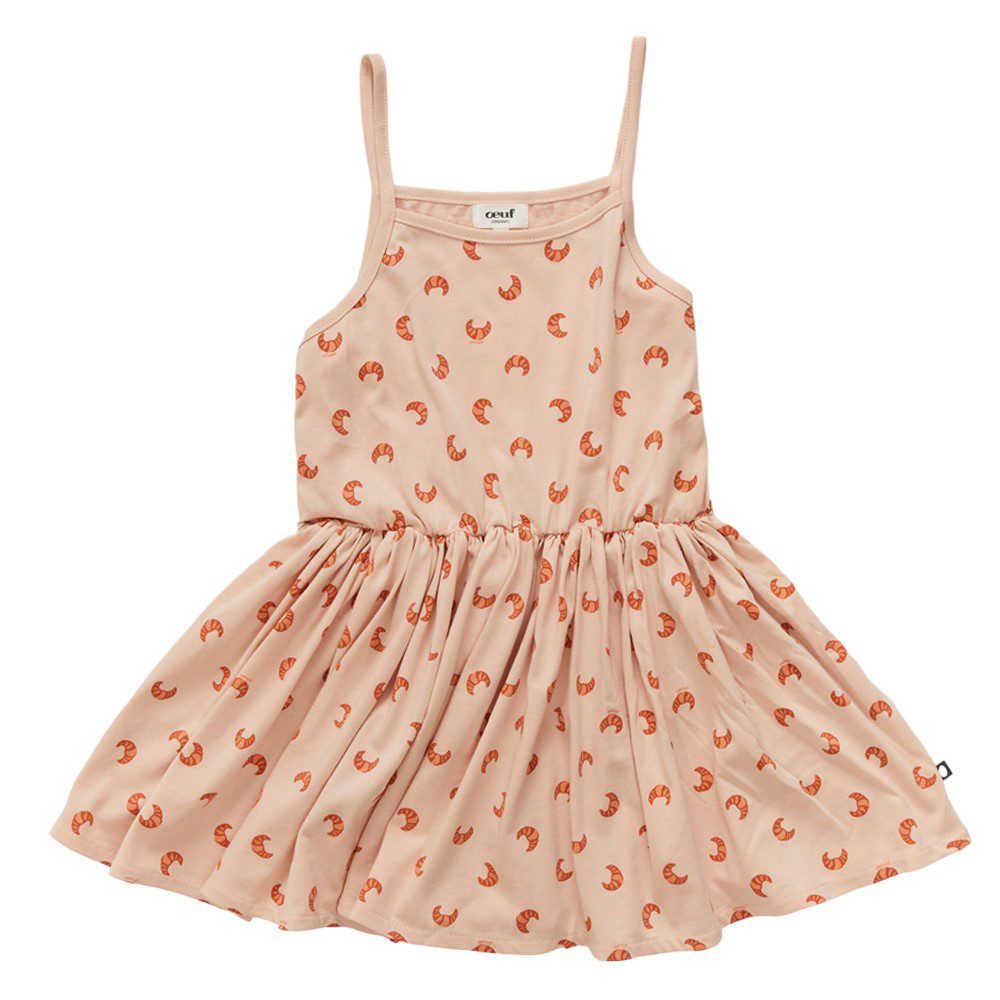 Flouncy Dress | Silver Peony/Croissant