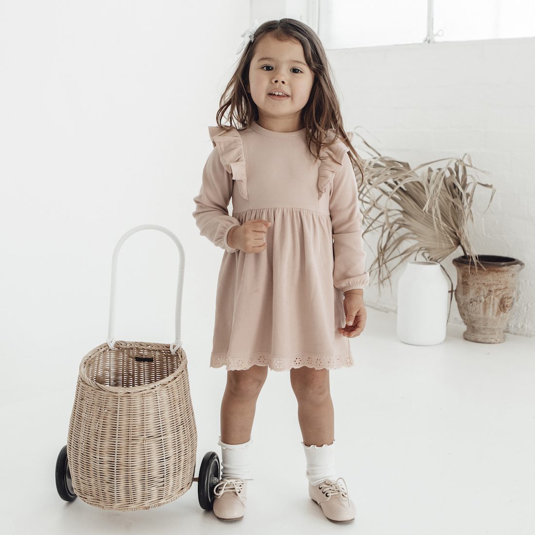 Cameo Rose Ruffle Dress