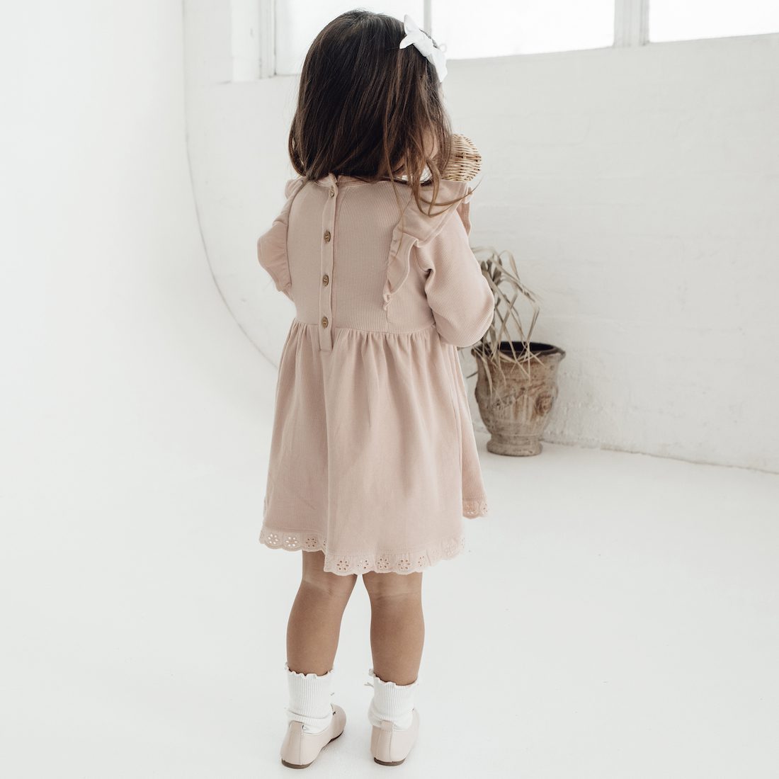 Cameo Rose Ruffle Dress