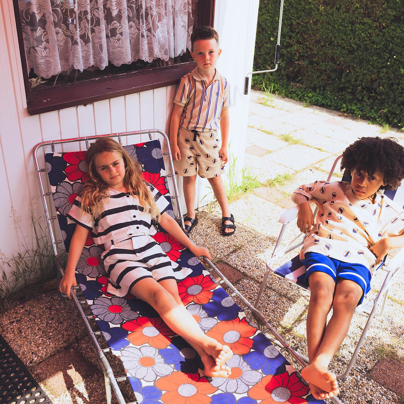 Wide Top & Wide Shorts | Stripes Black