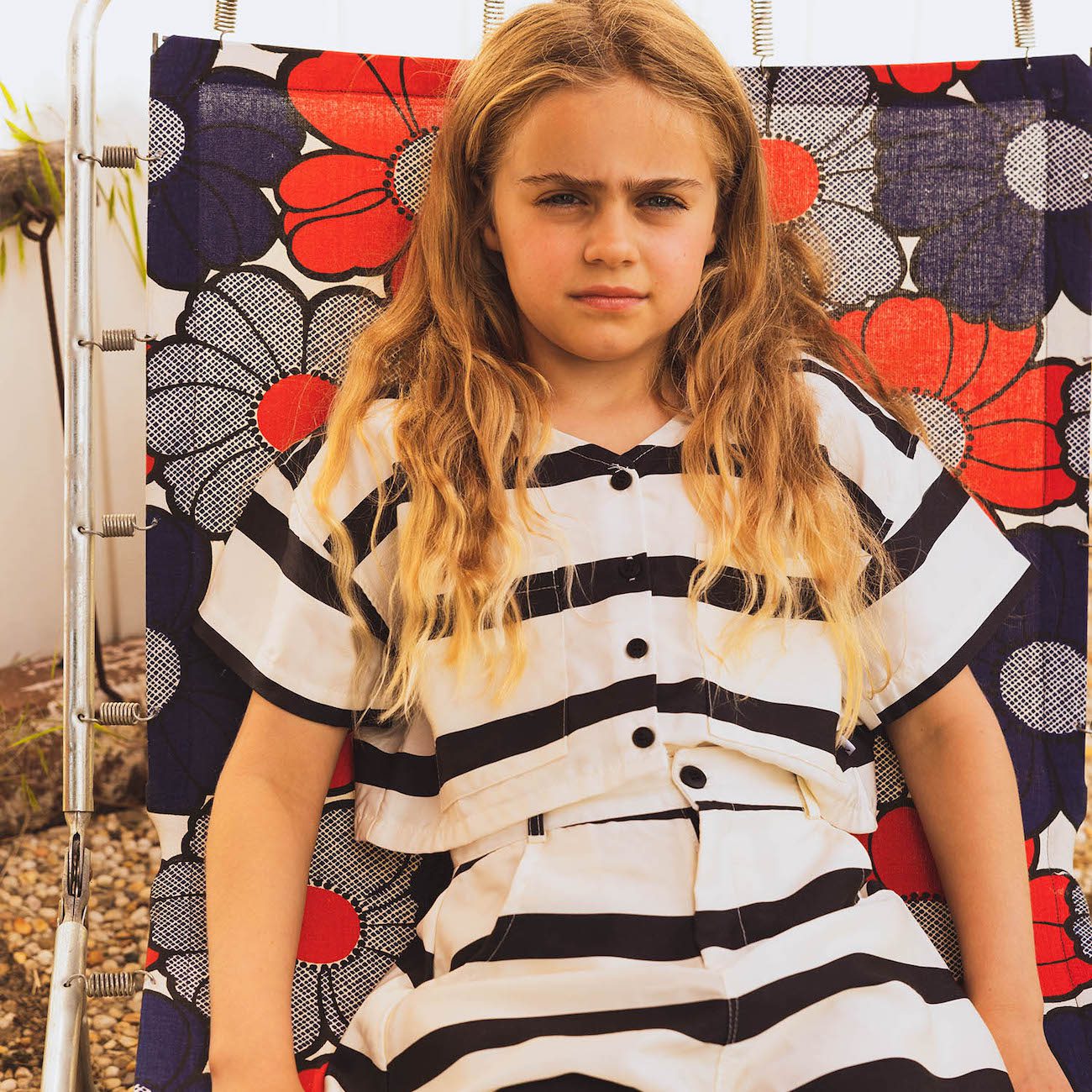 Wide Top & Wide Shorts | Stripes Black