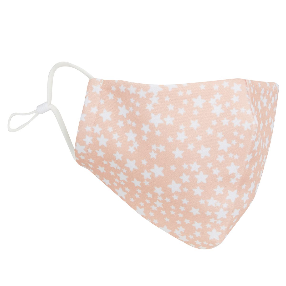 Child Star Print Face Mask | Peach Pink