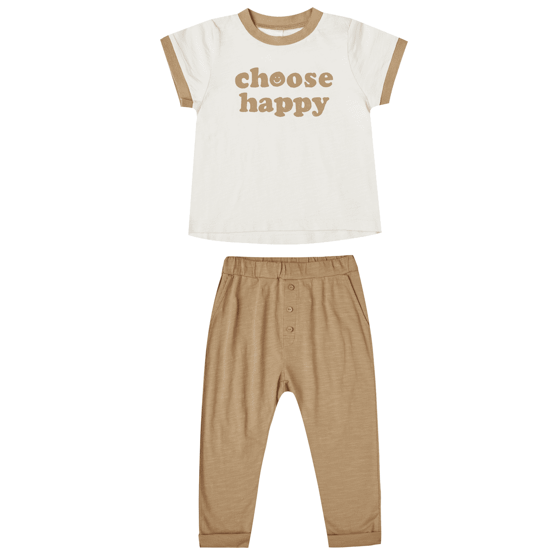 Choose Happy Ringer Tee & Almond Cru Pant