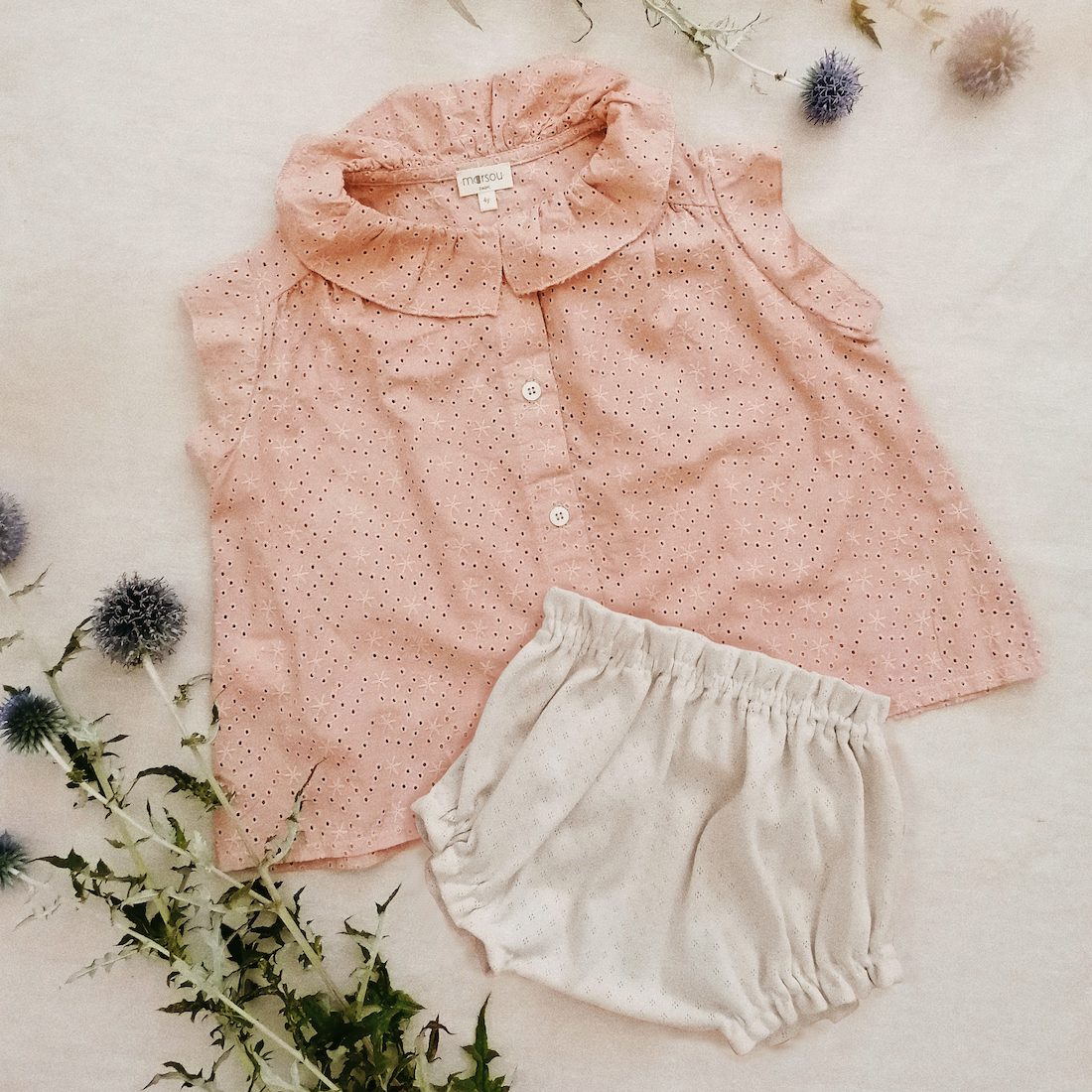 Clay Australe Blouse & Cream Dore Bloomers
