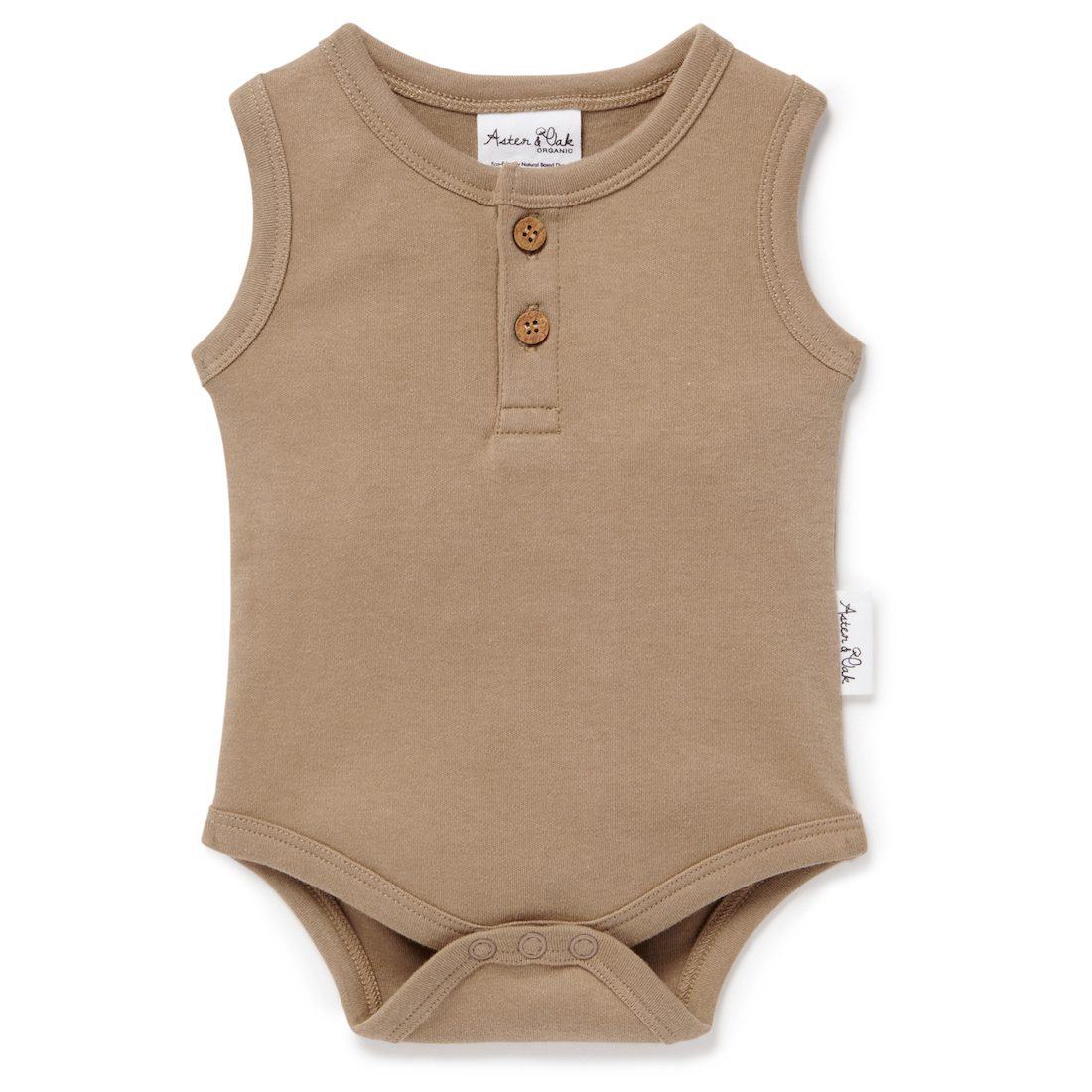 Clay Singlet Onesie & Button Shorts