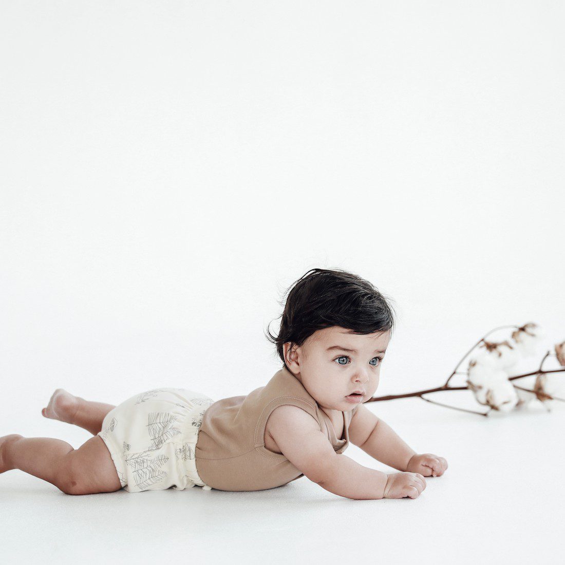 Clay Singlet Onesie & Button Shorts
