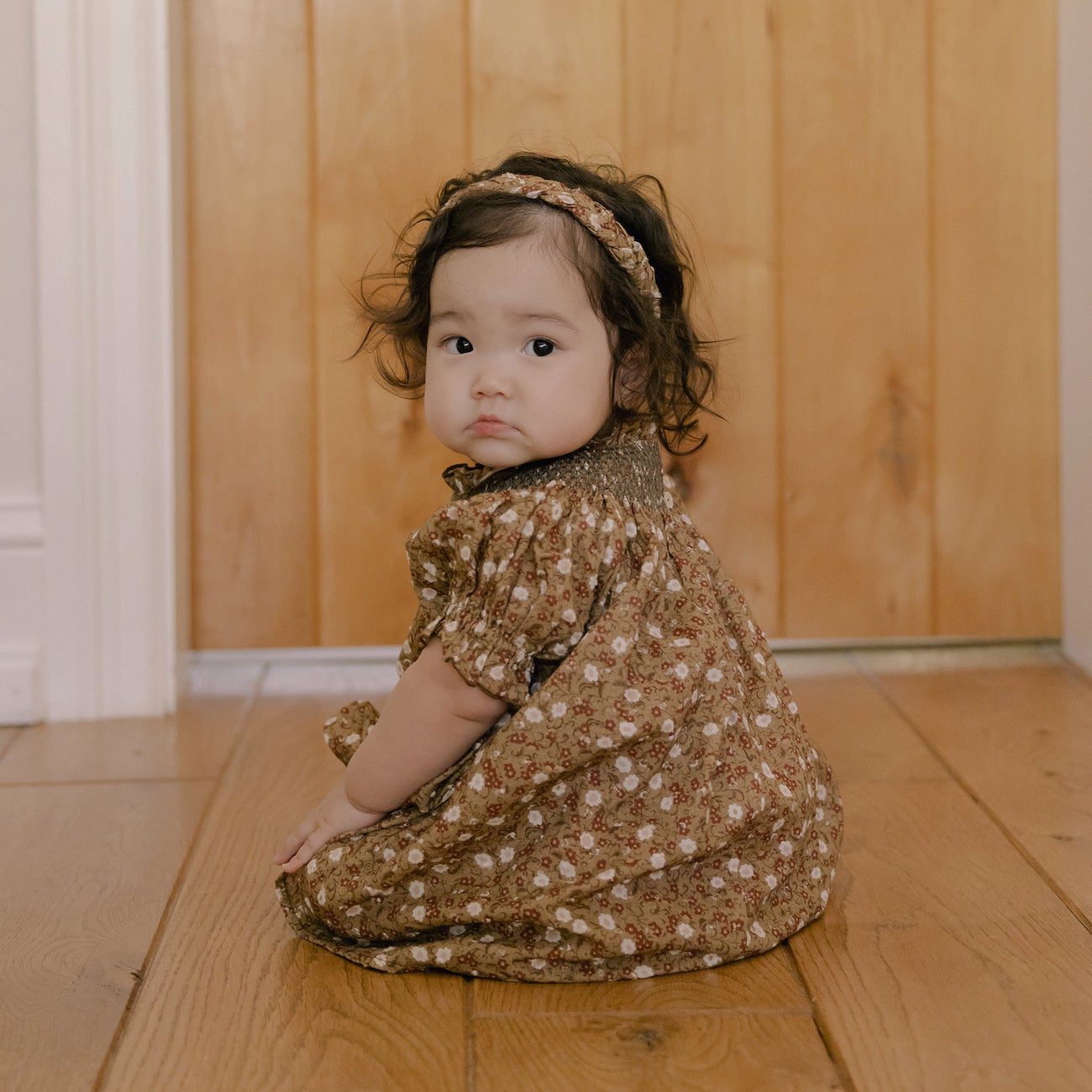 Baby Headband | Blue + Golden Meadow