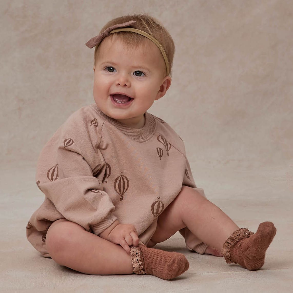 Crew Neck Romper | Hot Air Balloons