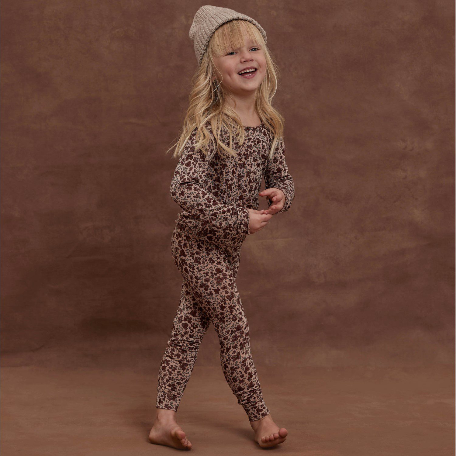 Modal Pajama Set | Mahogany Floral