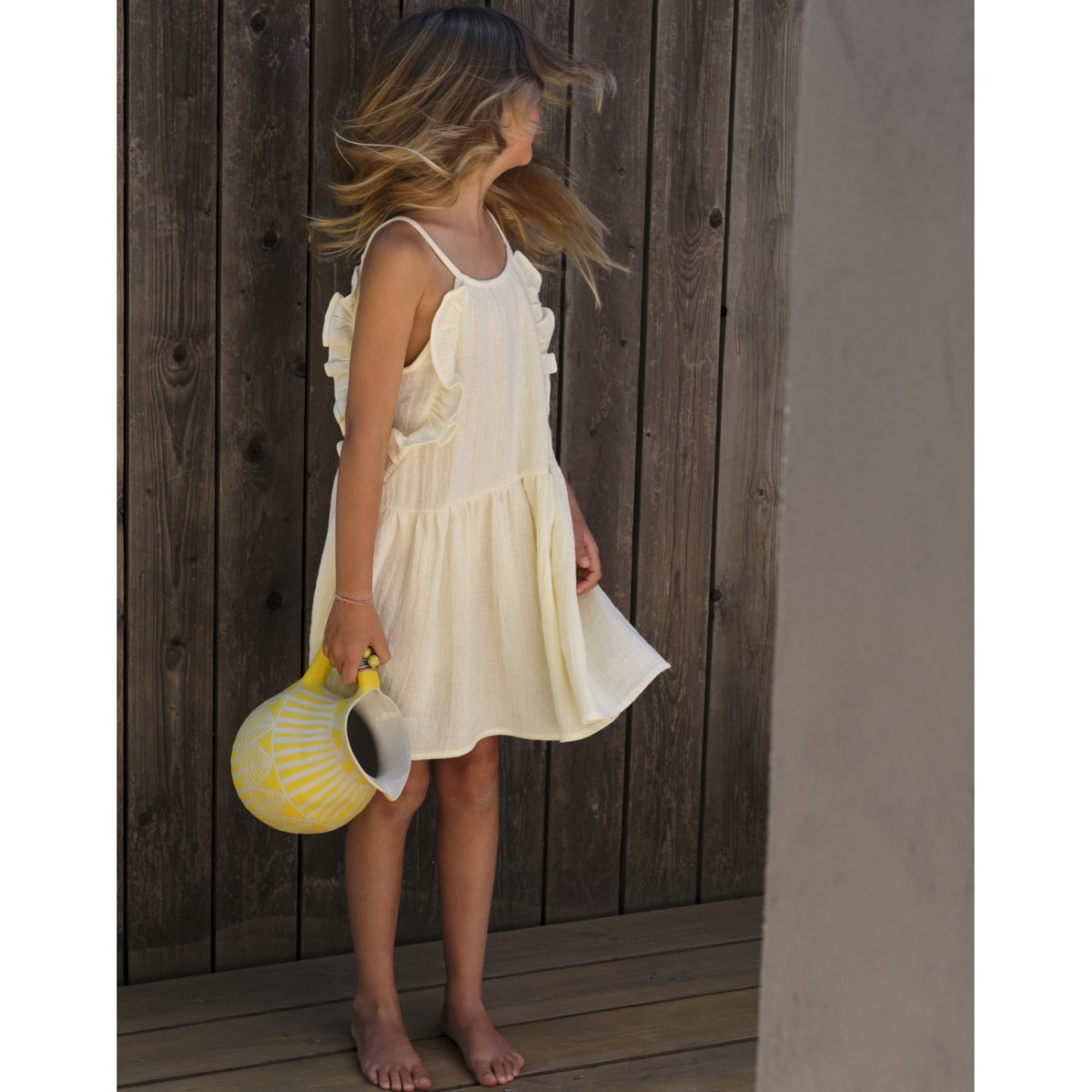 Mesh Frill Dress | Macarron