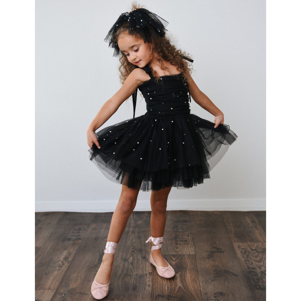 Pearl Tulle Ballerina Dress | Black