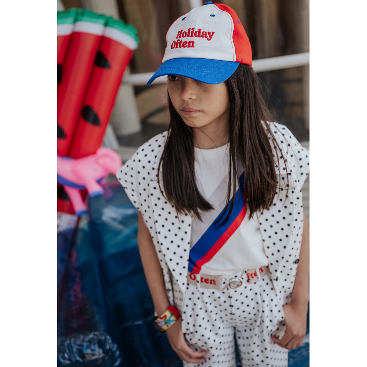 Sleeveless Bleezer & Bermuda | Polka Dot