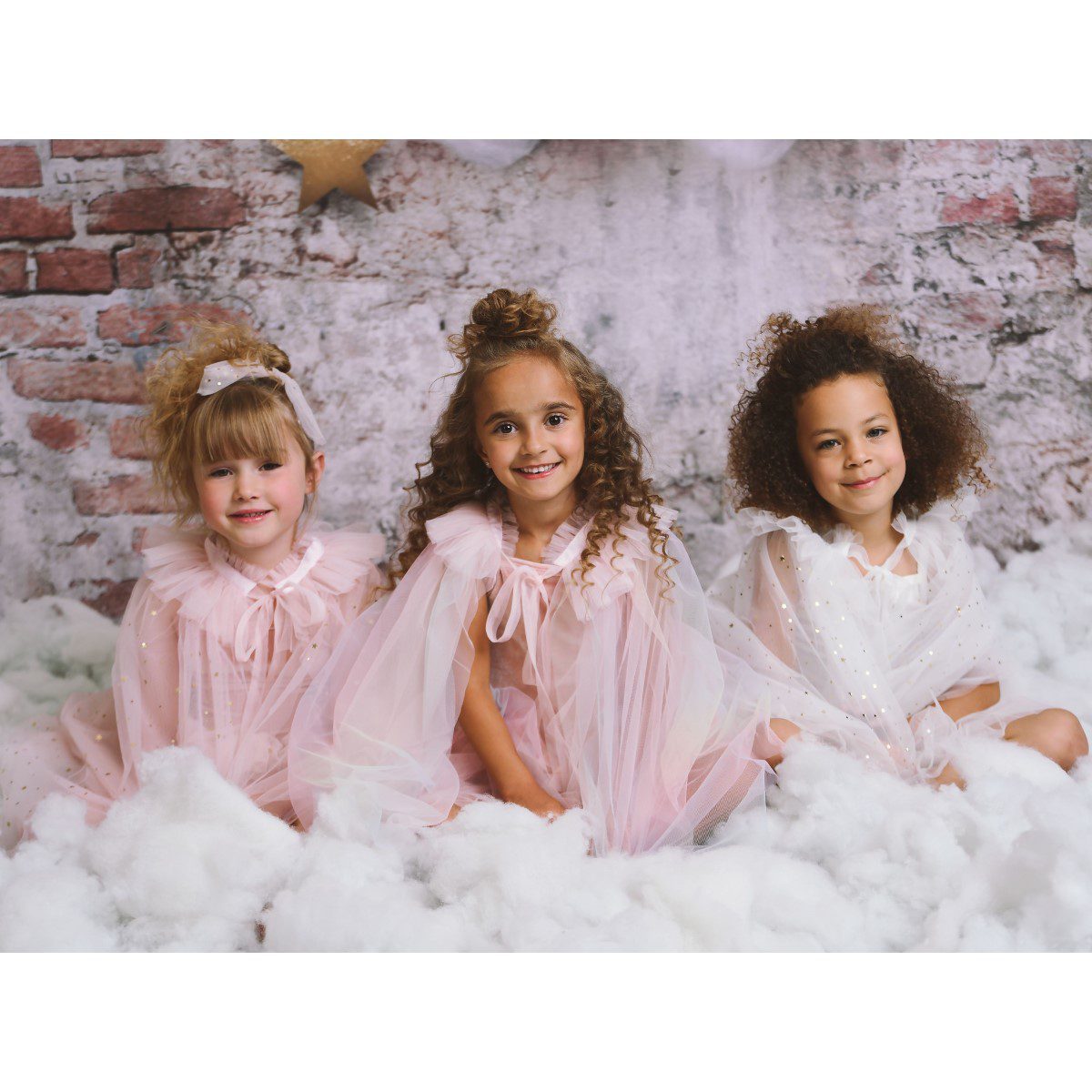 Stars & Moon Tulle Long Cape | Off White