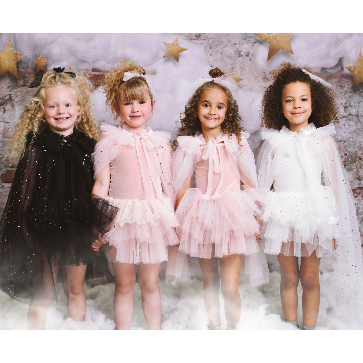 Stars & Moon Tulle Long Cape | Off White