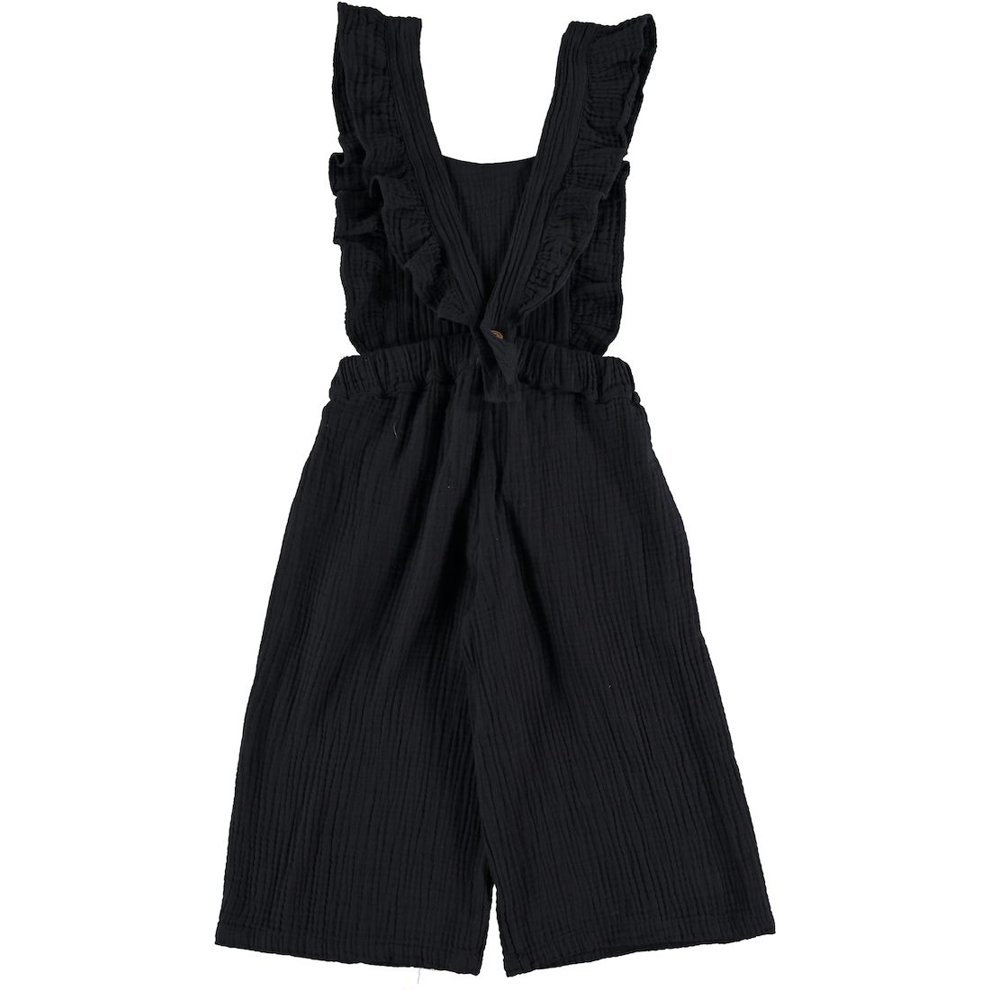 Dark Blue Gauze Jumpsuit