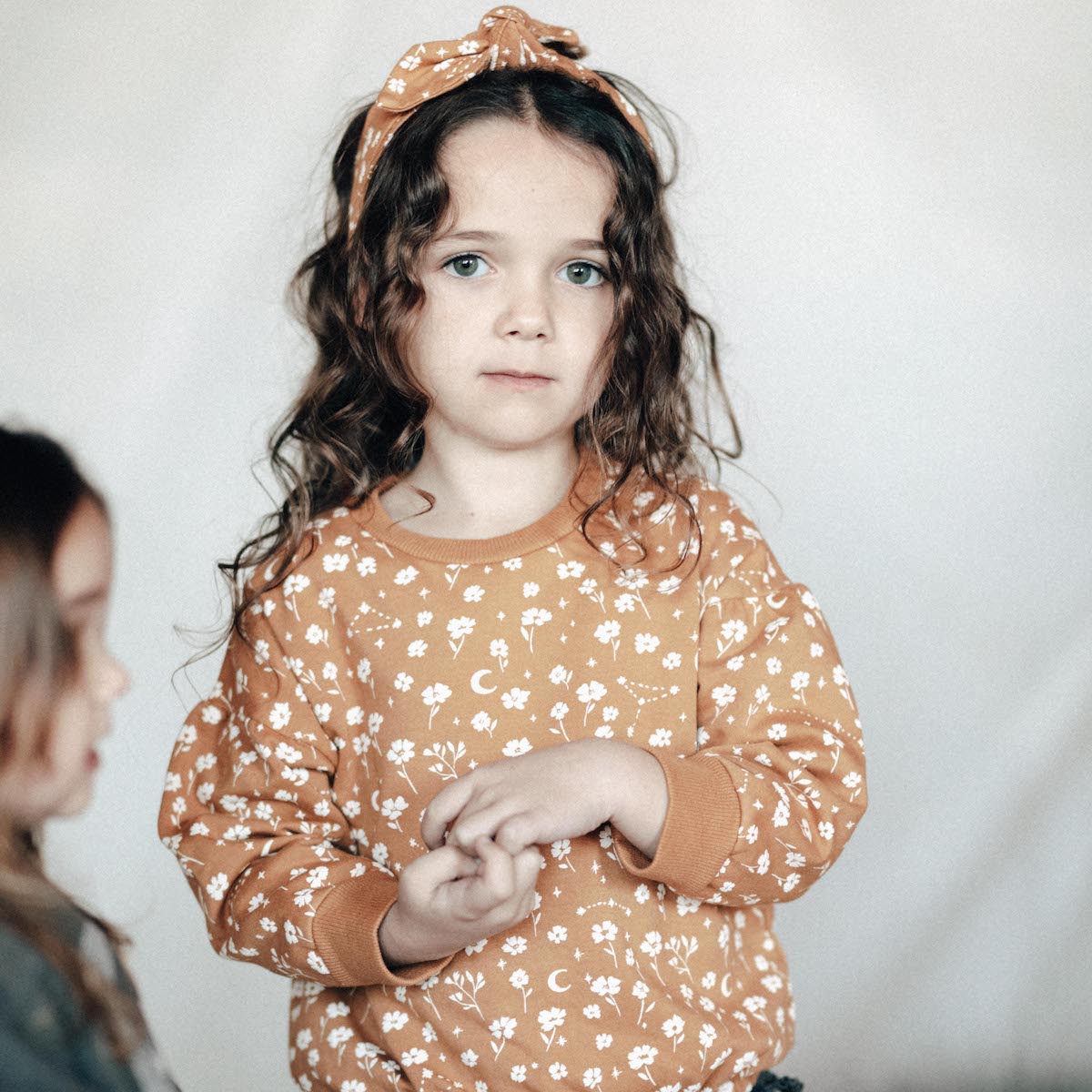 Ocher Cosmic Flowers Headband