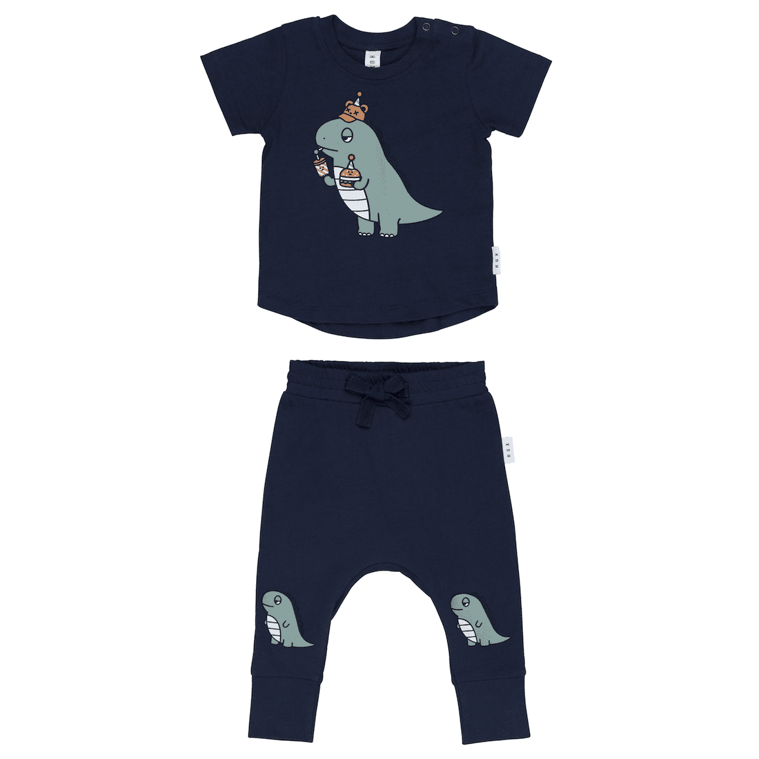Dino T-Shirt & Dino Knees Drop Crotch Pants
