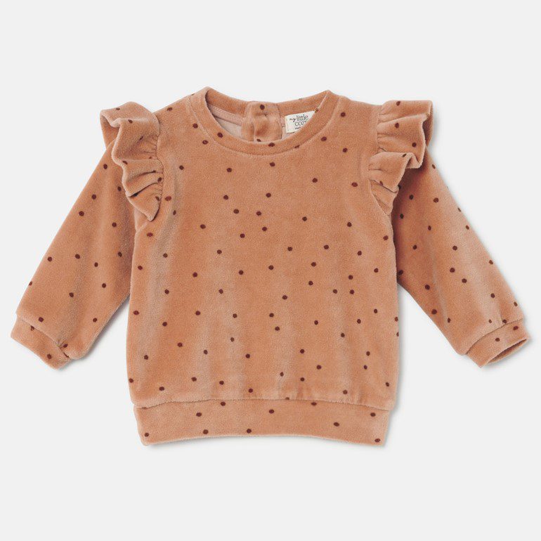 Polka Dot Velour Sweatshirt & Soft Touch Leggings