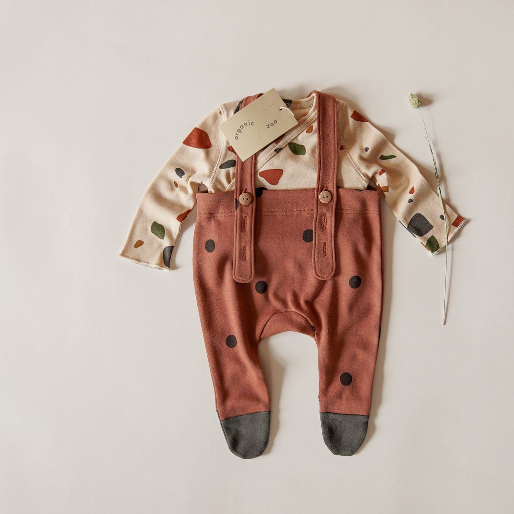 Earth Dots Salopettes W/ Contrast Feet
