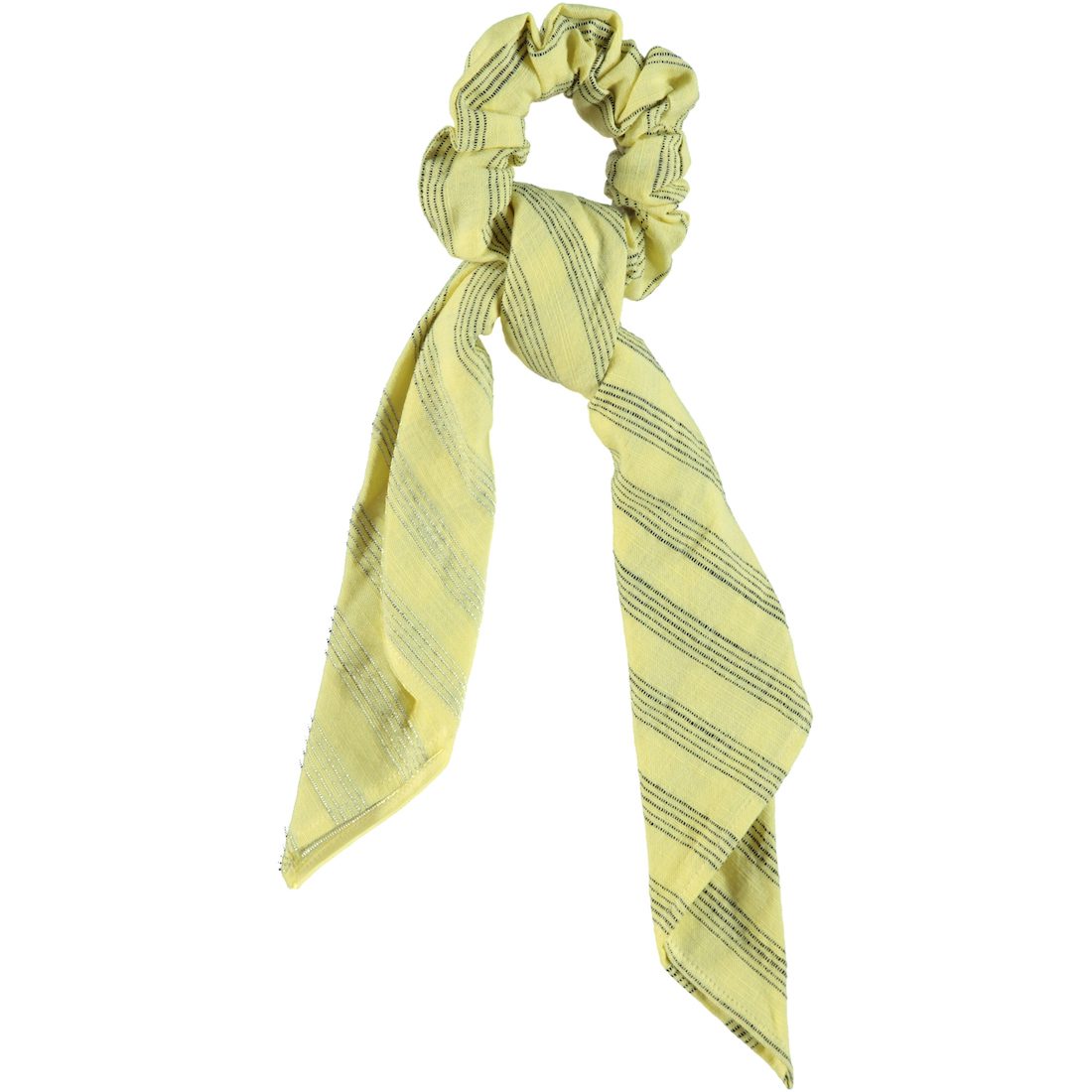 Elastic Hair Band | Yellow W/ Grey Stripes