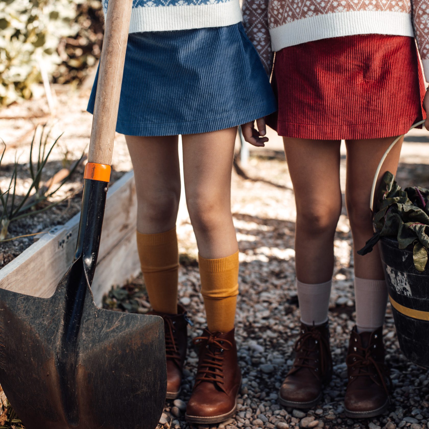 Blue Corduroy Mini SKIRT
