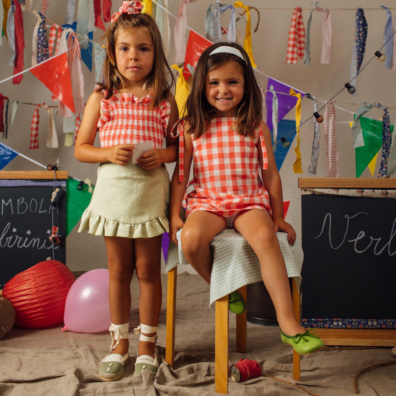 Red Rubberized Gingham Top