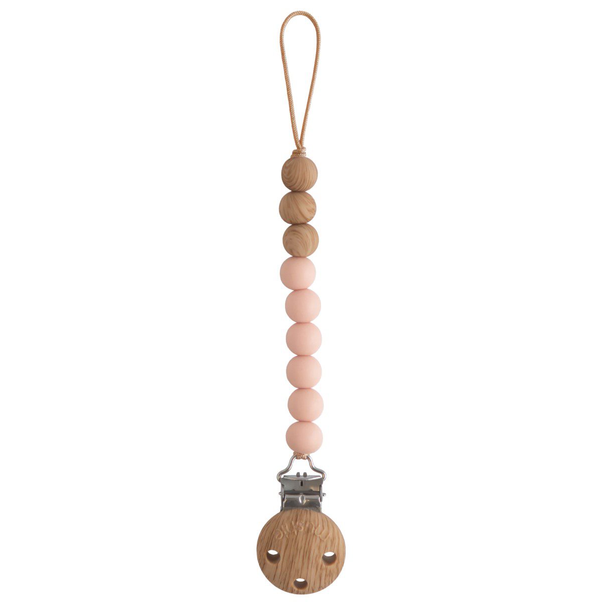 Eva Silicone Pacifier Clip | Blush