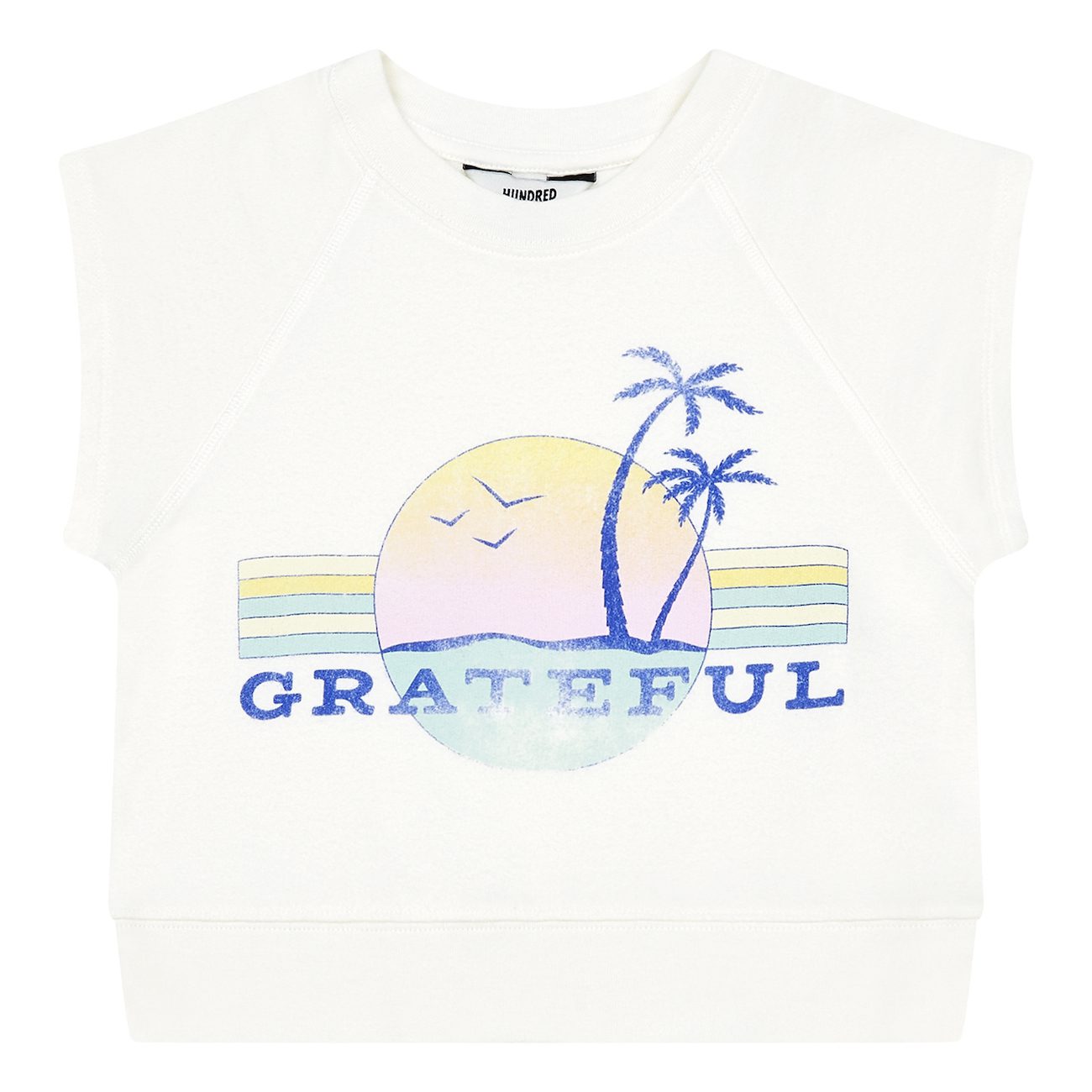 'Grateful' Sleeveless Sweatshirt & Terry Cloth Shorts