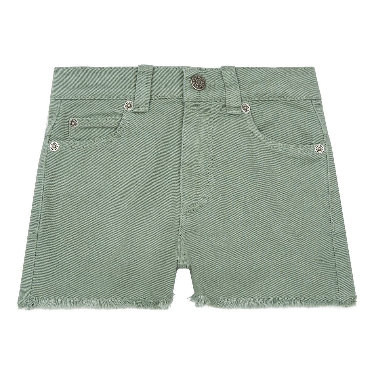 Light Jade Loose T-Shirt & Sage Denim Shorts