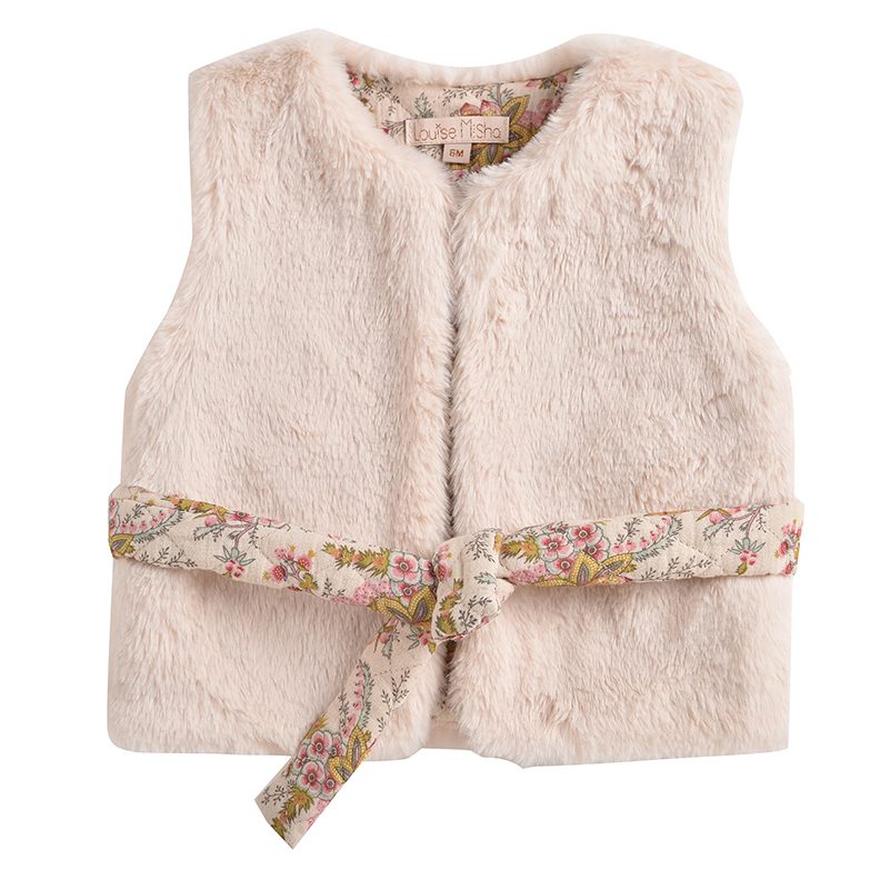 Eva Reversible Vest | Cream French Flowers